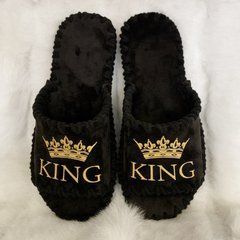 Men's velor slippers 21-343, Premium, 40/41, Open, Velours