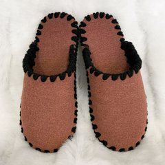 Women's textile slippers 21-118, Textile, 38/39, Close, Textile, Without paint
