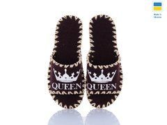 женские открытые бордовые тапочки Queen