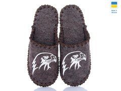 мужские коричневые тапочки с орлом