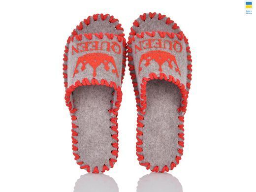 Women's felt slippers 238 beige, Economy, 36/37, Open, Felt