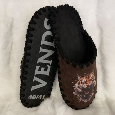 Men's velor slippers 21-315, Premium, 40/41, Close, Velours, Tigers