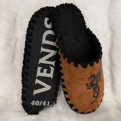 Men's velor slippers 21-331, Premium, 40/41, Close, Velours, Dragons