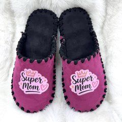 велюрові рожеві капці Super Mom