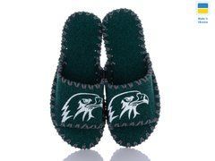 Men's felt slippers 368 green, Economy, 40/41, Open, Felt, Birds