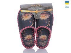 Women's felt slippers 5-161, Fashion, 36/37, Close, Felt, Flowers