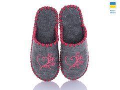 Women's felt slippers 223 gray, Economy, 36/37, Close, Felt, Loved ones