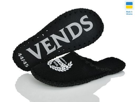 Men's felt slippers 326 black, Economy, 40/41, Close, Felt, Sport