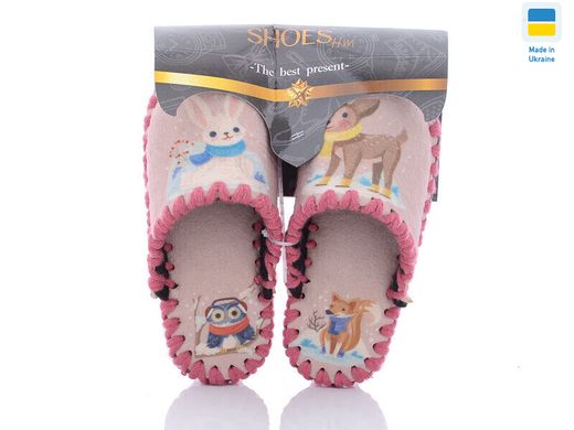 Children's felt slippers 901, 30/31, Fashion, VENDS, For girl, Felt, Demi, Close, Animals