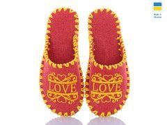 Women's felt slippers 234 red, Economy, 36/37, Close, Felt, Loved ones
