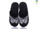 Women's felt slippers 259 black, 36/37, Economy, VENDS, Female, Felt, Spring/Summer, Open, Butterflies