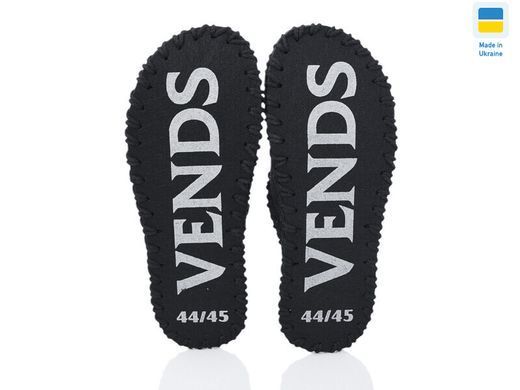 Men's felt slippers 385 black, Economy, 42/43, Close, Felt