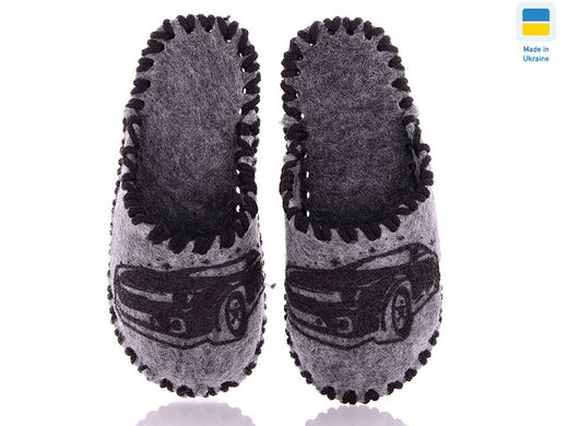 Children's felt slippers 011, 30/31, Economy, VENDS, For boy, Felt, Demi, Close