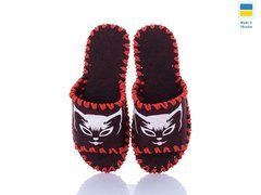 Women's felt slippers 262 bordo, Economy, 40/41, Open, Felt, Cats