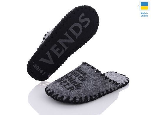 Felt slippers 337 gray, Economy, 40/41, Close, Felt