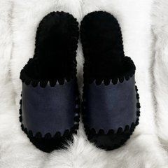 Women's home slippers 21-177, Premium, 36/37, Open, Faux leather, Without paint