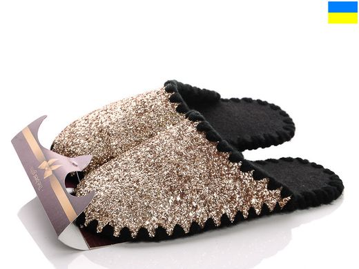 Women's textile slippers 18-104, 36/37, Textile, VENDS, Female, Textile, Felt, Demi, Close