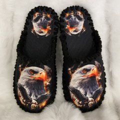 Men's textile slippers 0574B, Textile, 40/41, Close, Textile, Birds