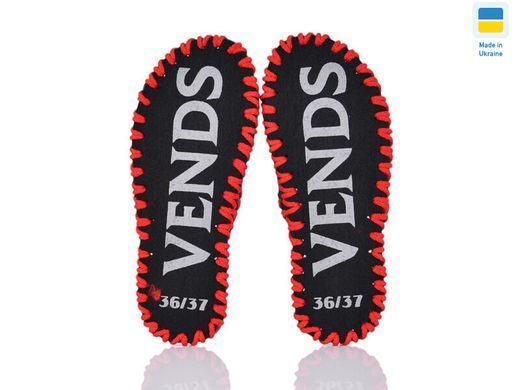 Women's felt slippers 288 black, Economy, 38/39, Open, Felt