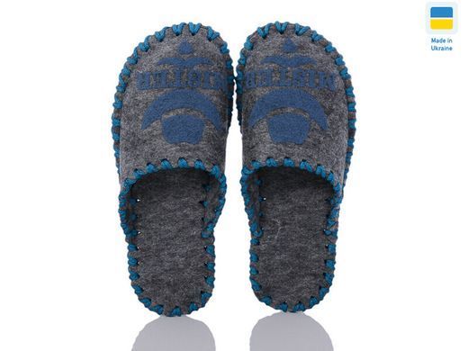 Men's felt slippers 317 gray, Economy, 40/41, Close, Felt