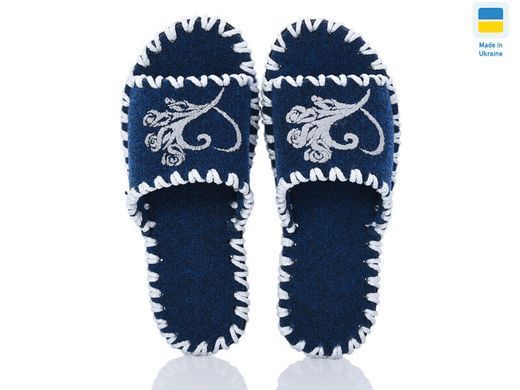 Women's felt slippers 174 blue, Economy, 38/39, Open, Felt, Loved ones