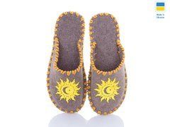 Women's felt slippers 187 beige, Economy, 38/39, Close, Felt
