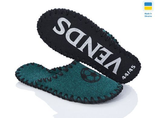 Men's felt slippers 376 green, Economy, 40/41, Close, Felt, Sport