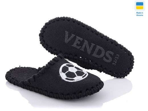 Children's felt slippers 014C black, 30/31, Economy, VENDS, For boy, Felt, Demi, Close, Sport