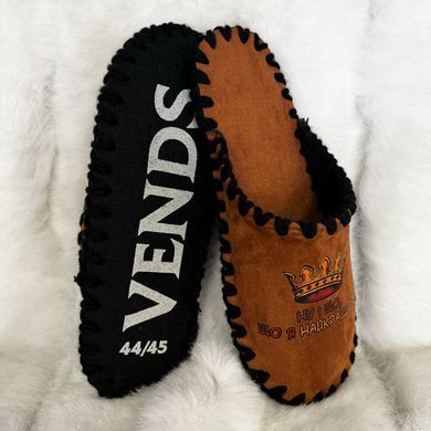 Men's velor slippers 21-352, Premium, 40/41, Close, Velours