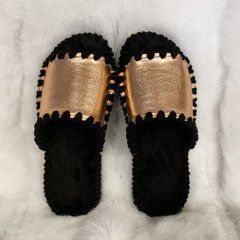 Women's home slippers 21-173, Premium, 36/37, Open, Faux leather, Without paint