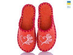 Women's felt slippers 223 coral, Economy, 36/37, Close, Felt, Loved ones