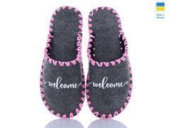 Women's felt slippers 260 grey, Economy, 36/37, Close, Felt, Home