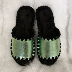 Women's home slippers 21-174, Premium, 36/37, Open, Faux leather, Without paint