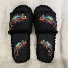 Women's textile slippers 0145, Textile, 36/37, Open, Textile, Animals