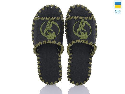 Women's felt slippers 160 black, Economy, 36/37, Open, Felt, Flowers