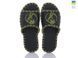 Women's felt slippers 160 black, Economy, 36/37, Open, Felt, Flowers