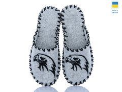 Men's felt slippers 365 gray, Economy, 40/41, Close, Felt, Birds