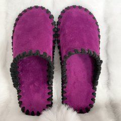Women's textile slippers 21-108, Textile, 36/37, Close, Textile, Without paint